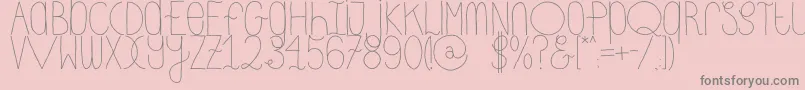 DhdskinnyRegular Font – Gray Fonts on Pink Background