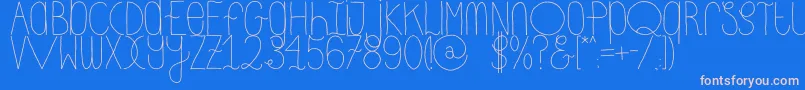 DhdskinnyRegular Font – Pink Fonts on Blue Background