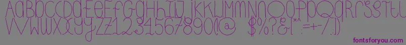 DhdskinnyRegular Font – Purple Fonts on Gray Background