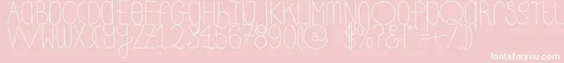 fuente DhdskinnyRegular – Fuentes Blancas Sobre Fondo Rosa