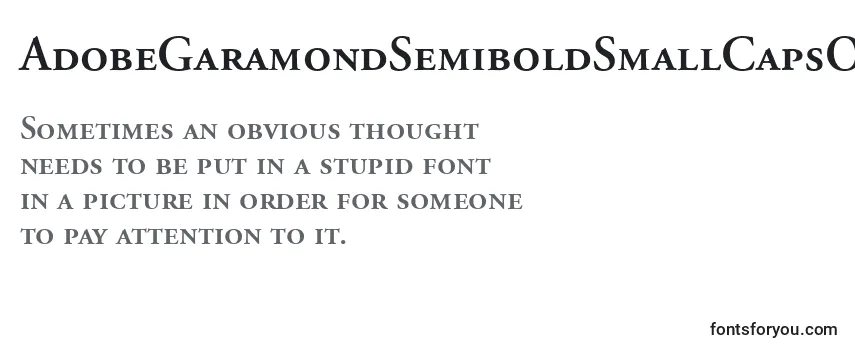 Review of the AdobeGaramondSemiboldSmallCapsOldstyleFigures Font