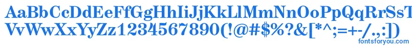 フォントHerculestextBold – 白い背景に青い文字