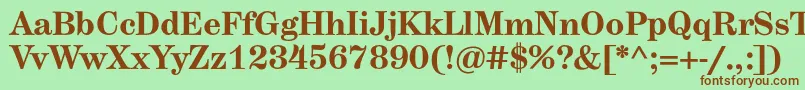 HerculestextBold Font – Brown Fonts on Green Background