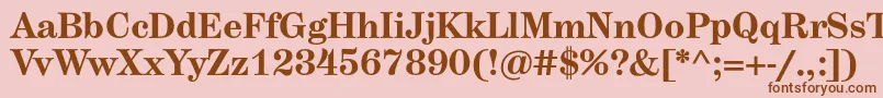 HerculestextBold Font – Brown Fonts on Pink Background