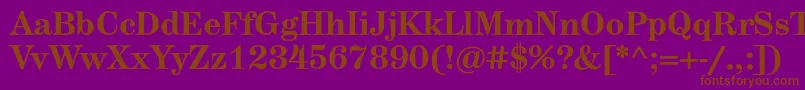 HerculestextBold Font – Brown Fonts on Purple Background