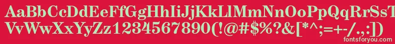 HerculestextBold Font – Green Fonts on Red Background