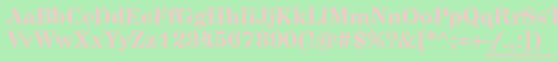 HerculestextBold Font – Pink Fonts on Green Background