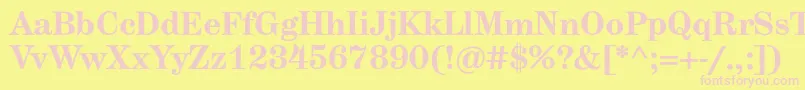 HerculestextBold Font – Pink Fonts on Yellow Background