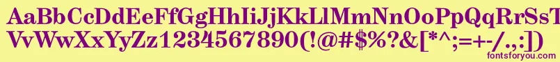 HerculestextBold Font – Purple Fonts on Yellow Background