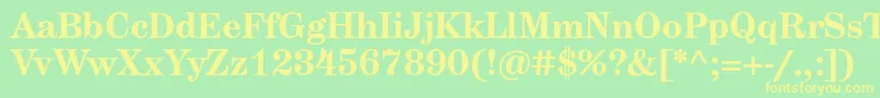 HerculestextBold Font – Yellow Fonts on Green Background