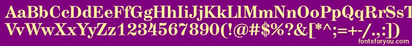 HerculestextBold Font – Yellow Fonts on Purple Background