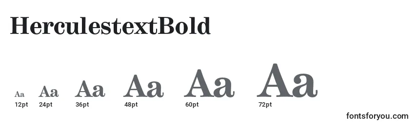 HerculestextBold Font Sizes