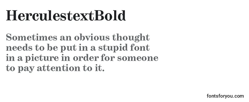 Review of the HerculestextBold Font