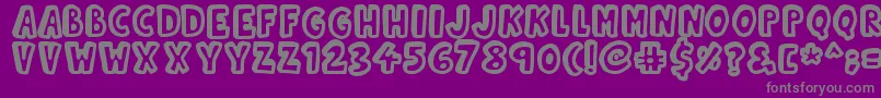 Kinda3D Font – Gray Fonts on Purple Background