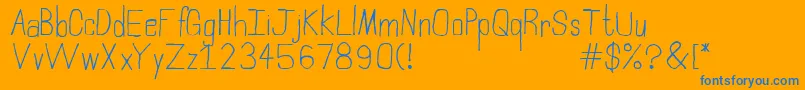 Czcionka Northampton – niebieskie czcionki na pomarańczowym tle