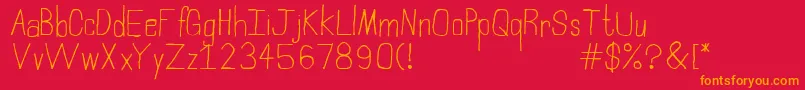 Northampton Font – Orange Fonts on Red Background