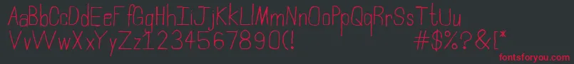 Northampton Font – Red Fonts on Black Background