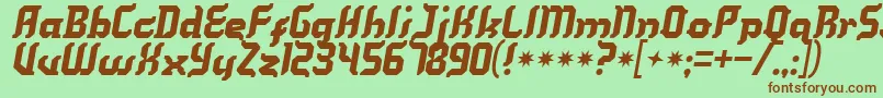 Kill Font – Brown Fonts on Green Background