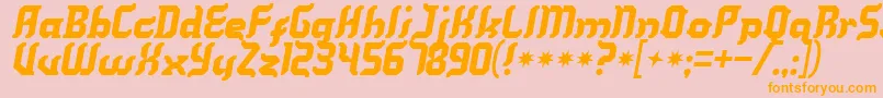 Kill Font – Orange Fonts on Pink Background