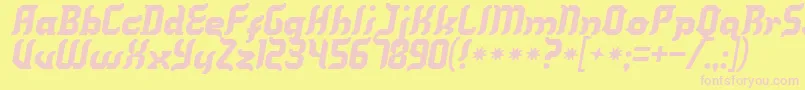 Kill Font – Pink Fonts on Yellow Background