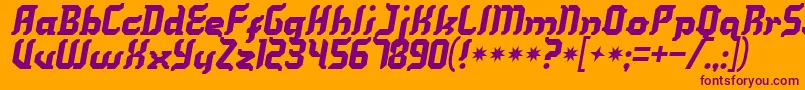 Kill Font – Purple Fonts on Orange Background