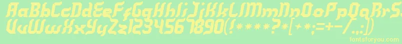 Kill Font – Yellow Fonts on Green Background