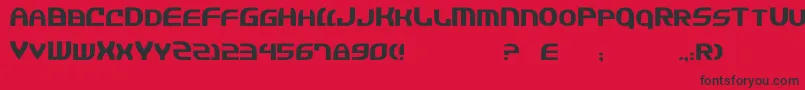 Jann2 Font – Black Fonts on Red Background