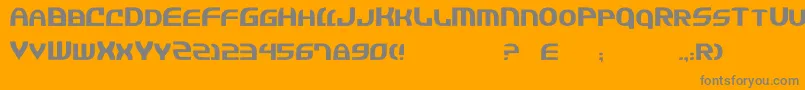 フォントJann2 – オレンジの背景に灰色の文字