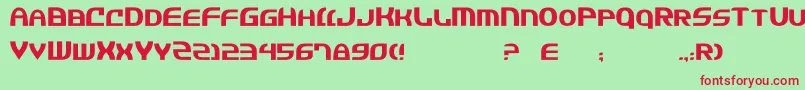 Jann2 Font – Red Fonts on Green Background