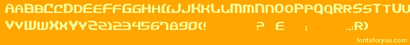 フォントJann2 – オレンジの背景に黄色の文字