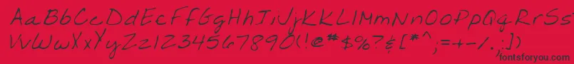 Lehn203 Font – Black Fonts on Red Background