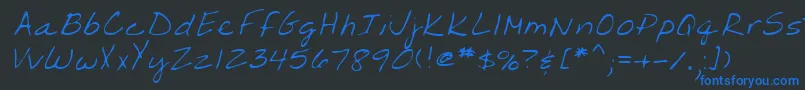 Lehn203 Font – Blue Fonts on Black Background