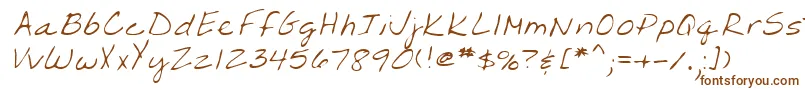 Шрифт Lehn203 – коричневые шрифты на белом фоне