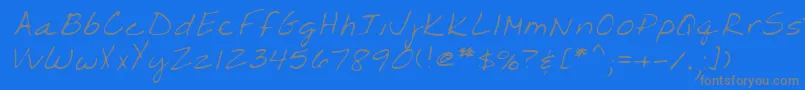 Lehn203 Font – Gray Fonts on Blue Background