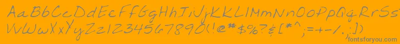 Lehn203 Font – Gray Fonts on Orange Background
