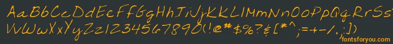 Lehn203 Font – Orange Fonts on Black Background