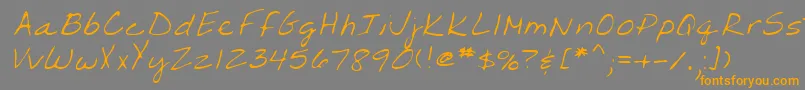 Lehn203 Font – Orange Fonts on Gray Background