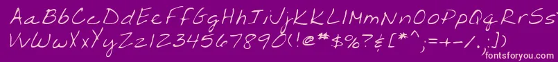 Lehn203 Font – Pink Fonts on Purple Background