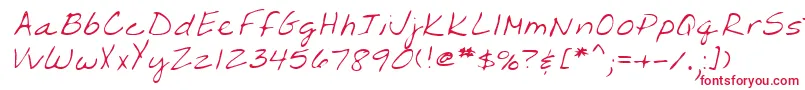 Lehn203 Font – Red Fonts on White Background