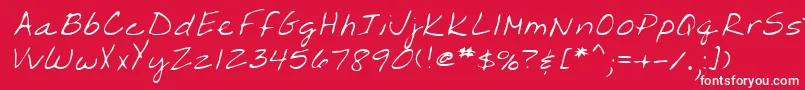 Lehn203 Font – White Fonts on Red Background