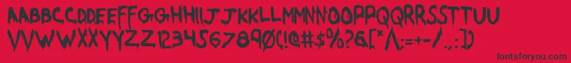 WereBeastCondensed Font – Black Fonts on Red Background
