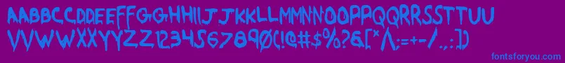 fuente WereBeastCondensed – Fuentes Azules Sobre Fondo Morado