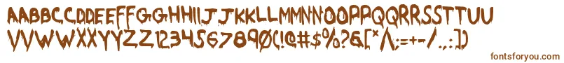 Шрифт WereBeastCondensed – коричневые шрифты на белом фоне