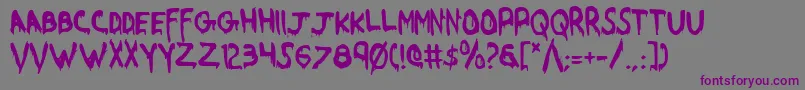 Шрифт WereBeastCondensed – фиолетовые шрифты на сером фоне