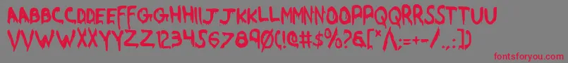 WereBeastCondensed Font – Red Fonts on Gray Background