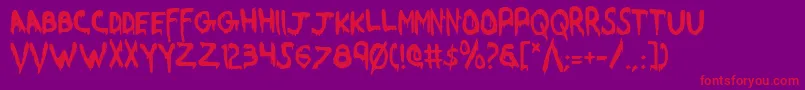 Police WereBeastCondensed – polices rouges sur fond violet