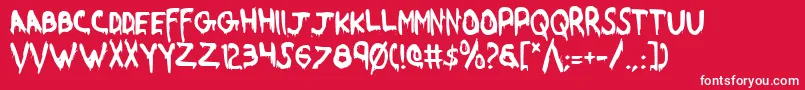 WereBeastCondensed Font – White Fonts on Red Background