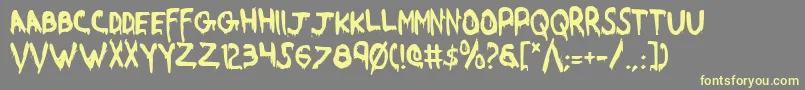 WereBeastCondensed Font – Yellow Fonts on Gray Background