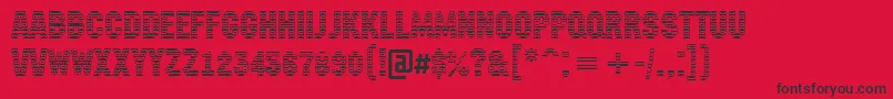 AMachinanovastdc Font – Black Fonts on Red Background