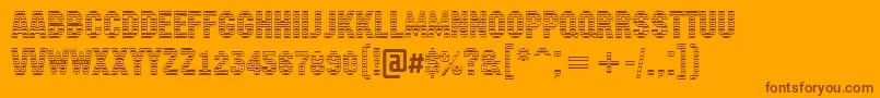 AMachinanovastdc Font – Brown Fonts on Orange Background